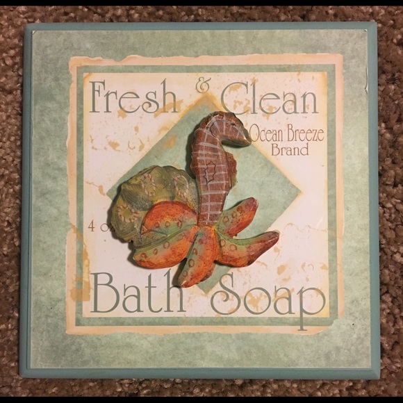 Wall Art Fresh Clean Bath Soap Ocean Seahorse Decor Poshmark